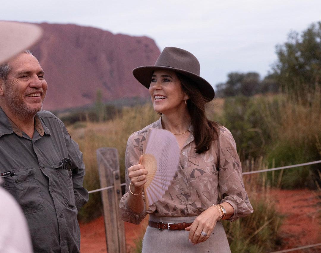 Queen Mary of Denmark in an Akubra Traveller in Regency Fawn