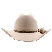 Front on view Akubra Rough Rider hat - Light Sand